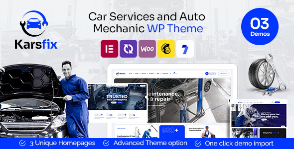 Karsfix – Car Service & Auto Mechanic WordPress Theme