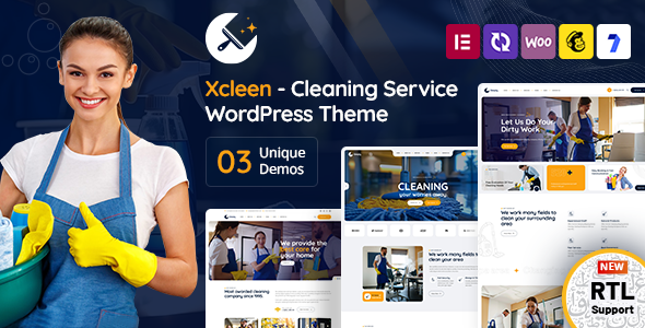 Xcleen – Cleaning Services WordPress Theme