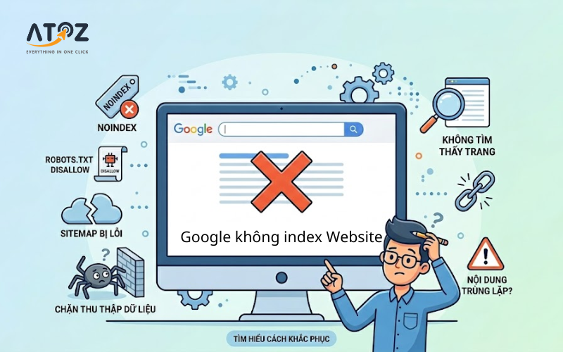 Google không index Website: Nguyên nhân và cách khắc phục hiệu quả