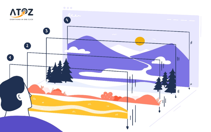 Parallax scrolling tạo hiệu ứng chiều sâu 3D khi cuộn trang web
