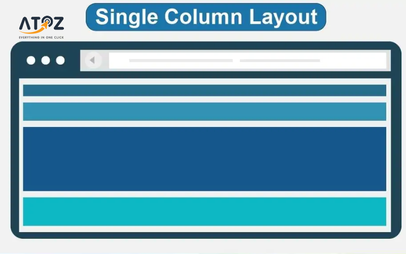 Bố cục một cột (Single column) thiết kế website