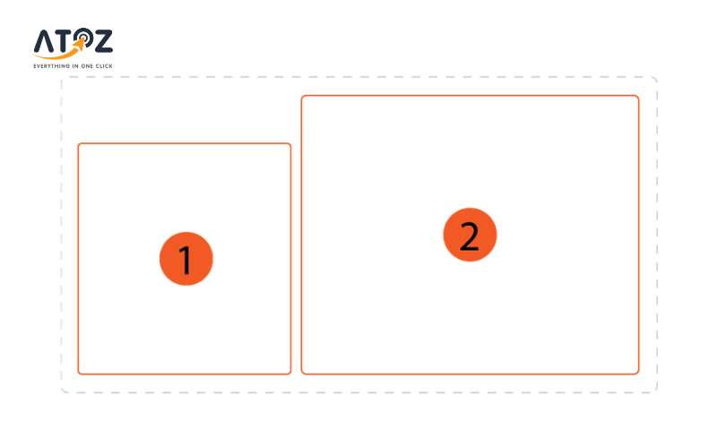 Bố cục bất đối xứng (Asymmetric layout) thiết kế website