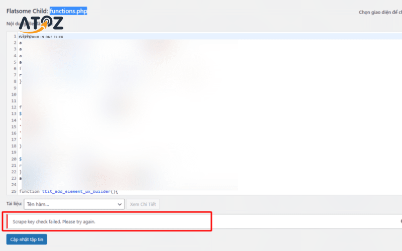 Cách khắc phục lỗi Scrape key check failed trên WordPress (Thành công 100%)