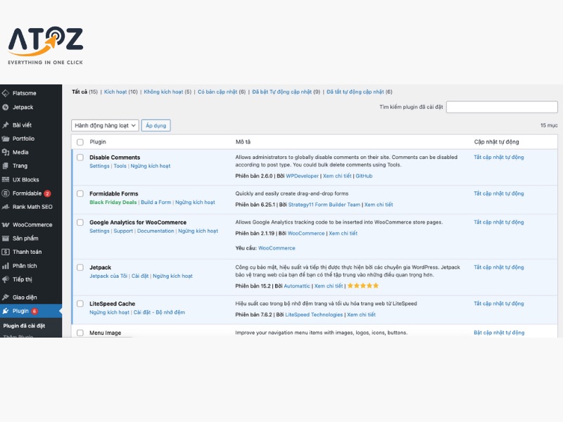 Cách xóa plugin WordPress nhanh chóng khỏi Dashboard