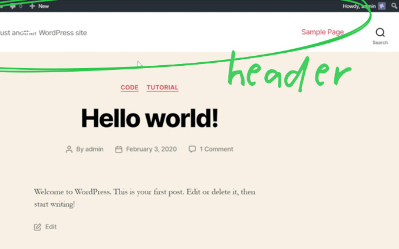 Cách chỉnh sửa header WordPress đơn giản, nhanh nhất