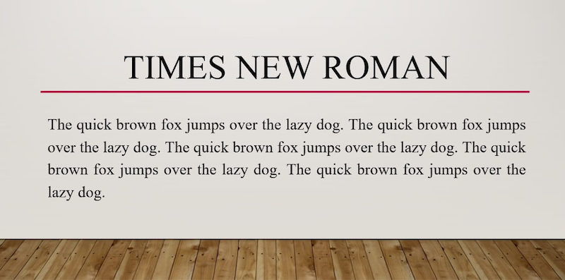 Times New Roman – Font chữ truyền thống, quen thuộc