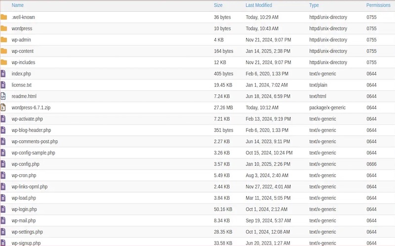 Tải lại file WordPress gốc để khắc phục lỗi 500