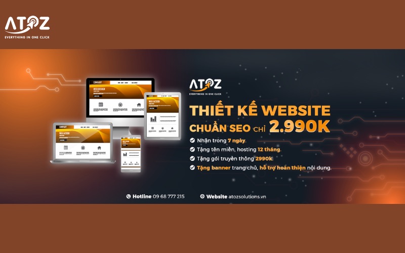 Cùng ATOZ Solutions thiết kế website chuyên nghiệp, chinh phục khách hàng