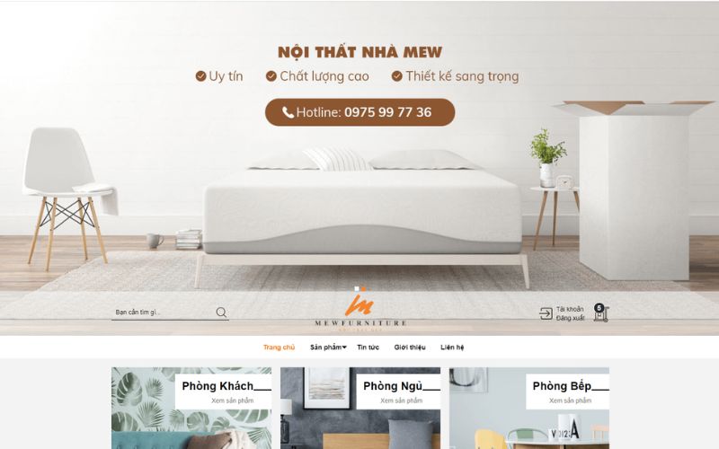 Website nội thất Mew Furniture