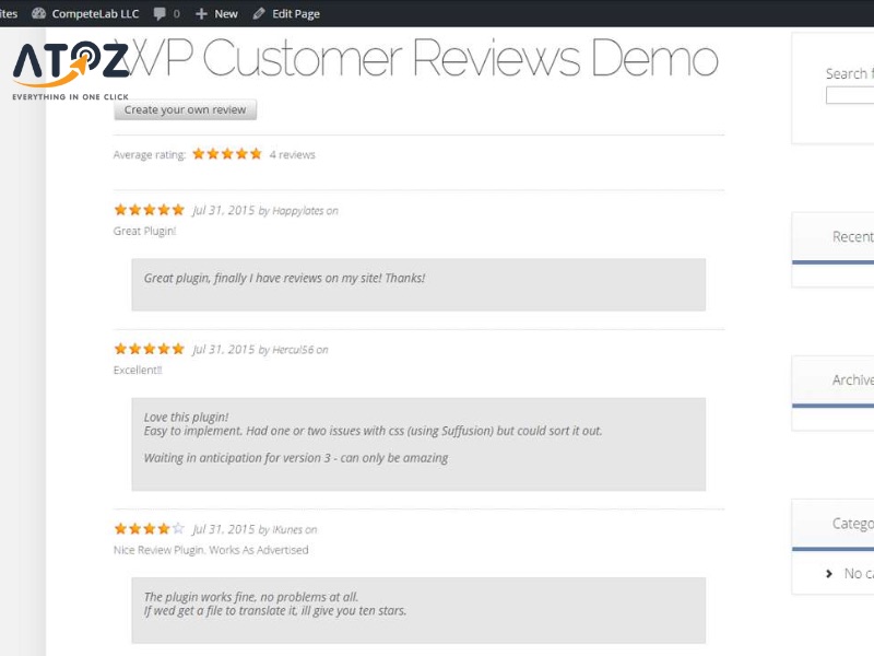WP Customer Reviews