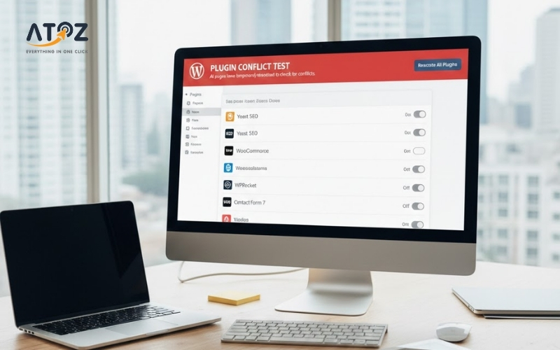 Vô hiệu hóa tất cả các plugin để kiểm tra xung đột