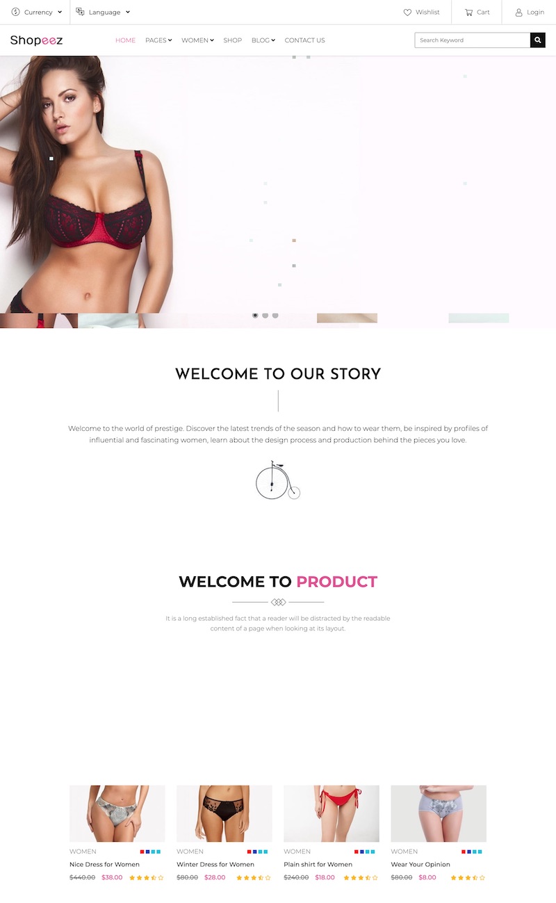 Giao diện Website Quần áo Thời trang – T90