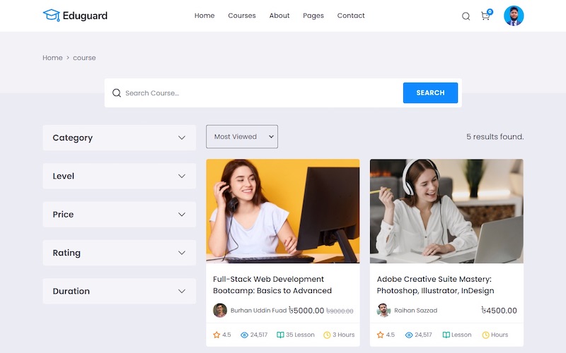 Nền tảng khóa học tự chủ, hoạt động độc lập và không phụ thuộc bên thứ ba