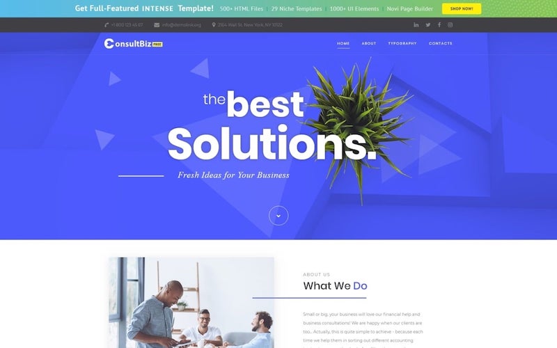 Website template hỗ trợ kéo thả, dễ chỉnh sửa trên WordPress, Shopify, Wix