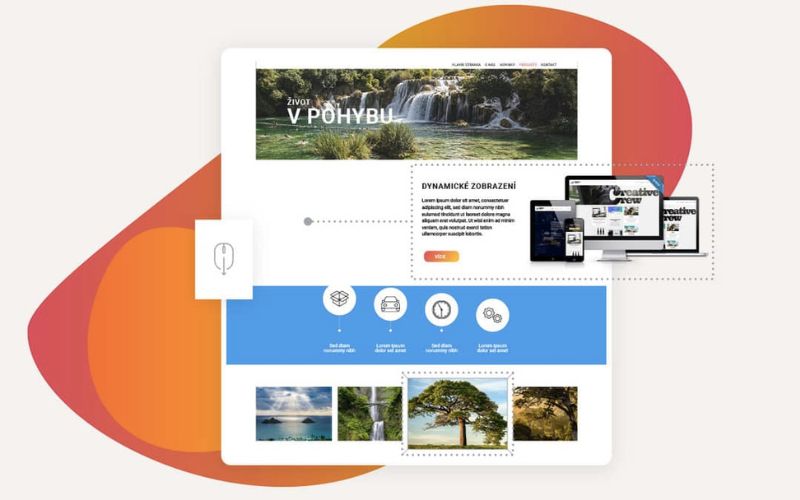 Thiết kế website với hiệu ứng động cho background